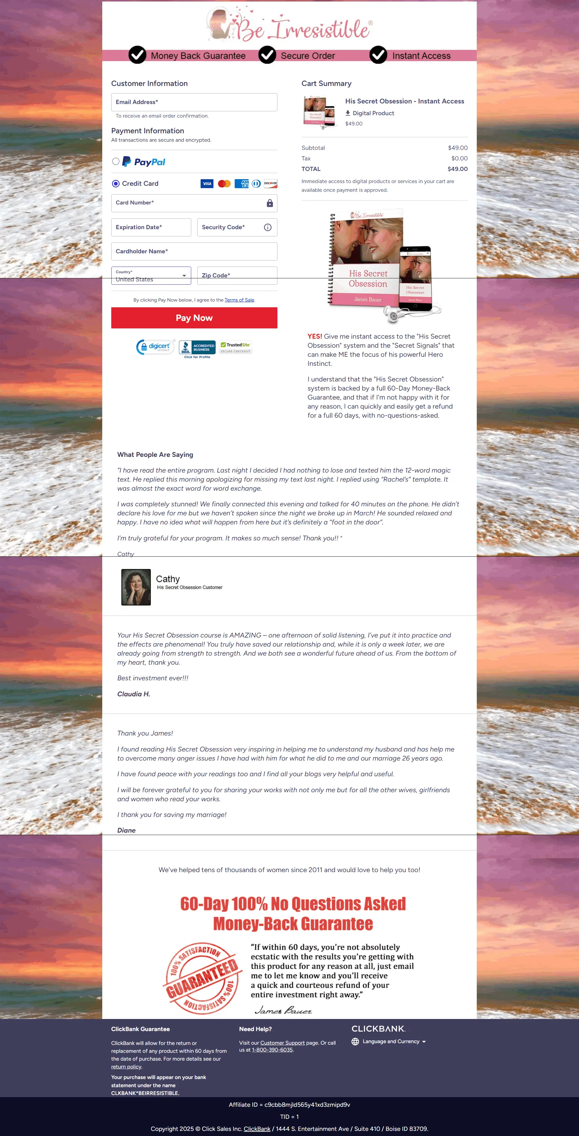 His-Secret-Obsession-order-buy His Secret Obsession is a groundbreaking online relationship program created by relationship expert James Bauer